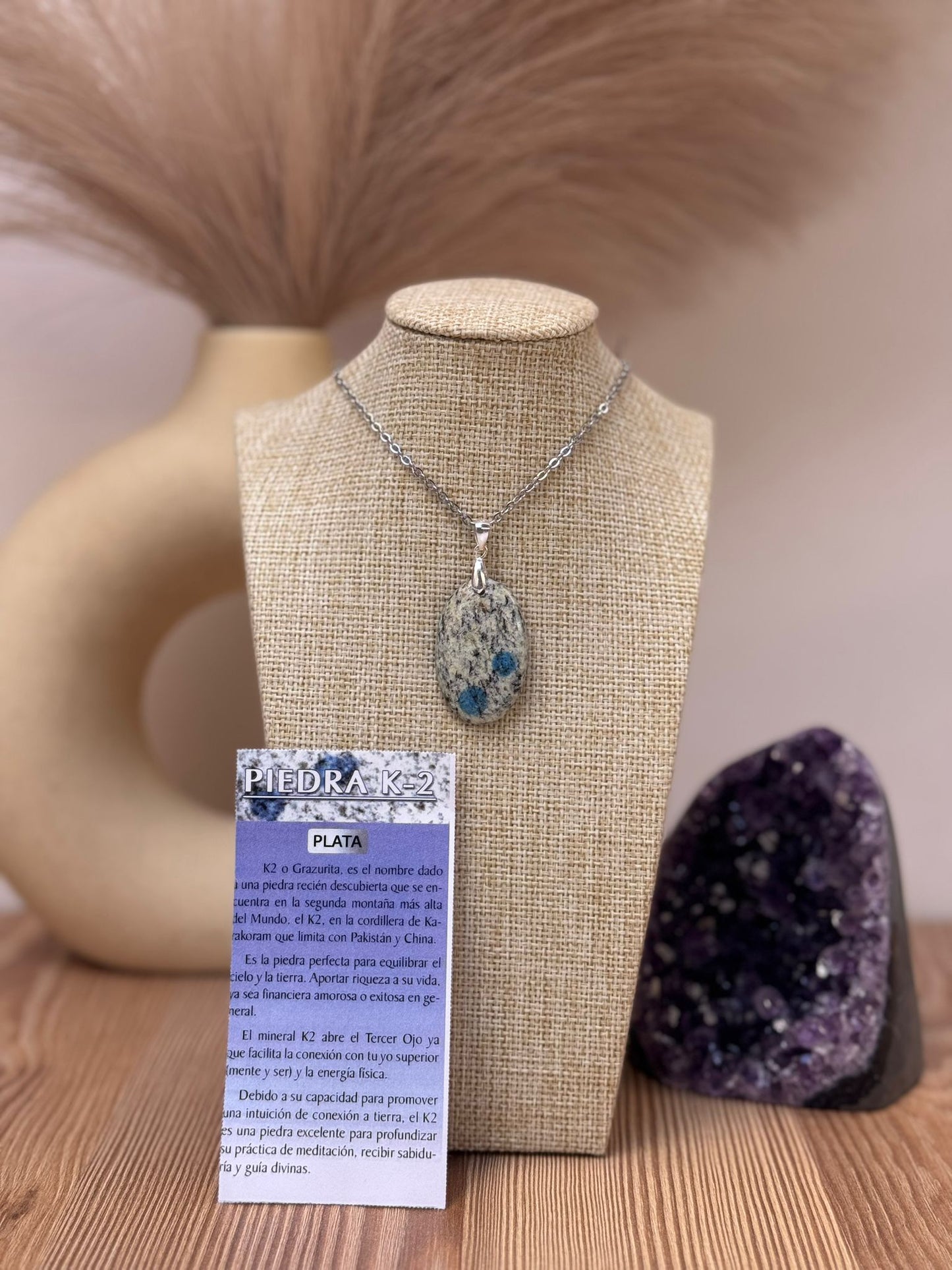 Colgante de Plata 925 con Mineral K2