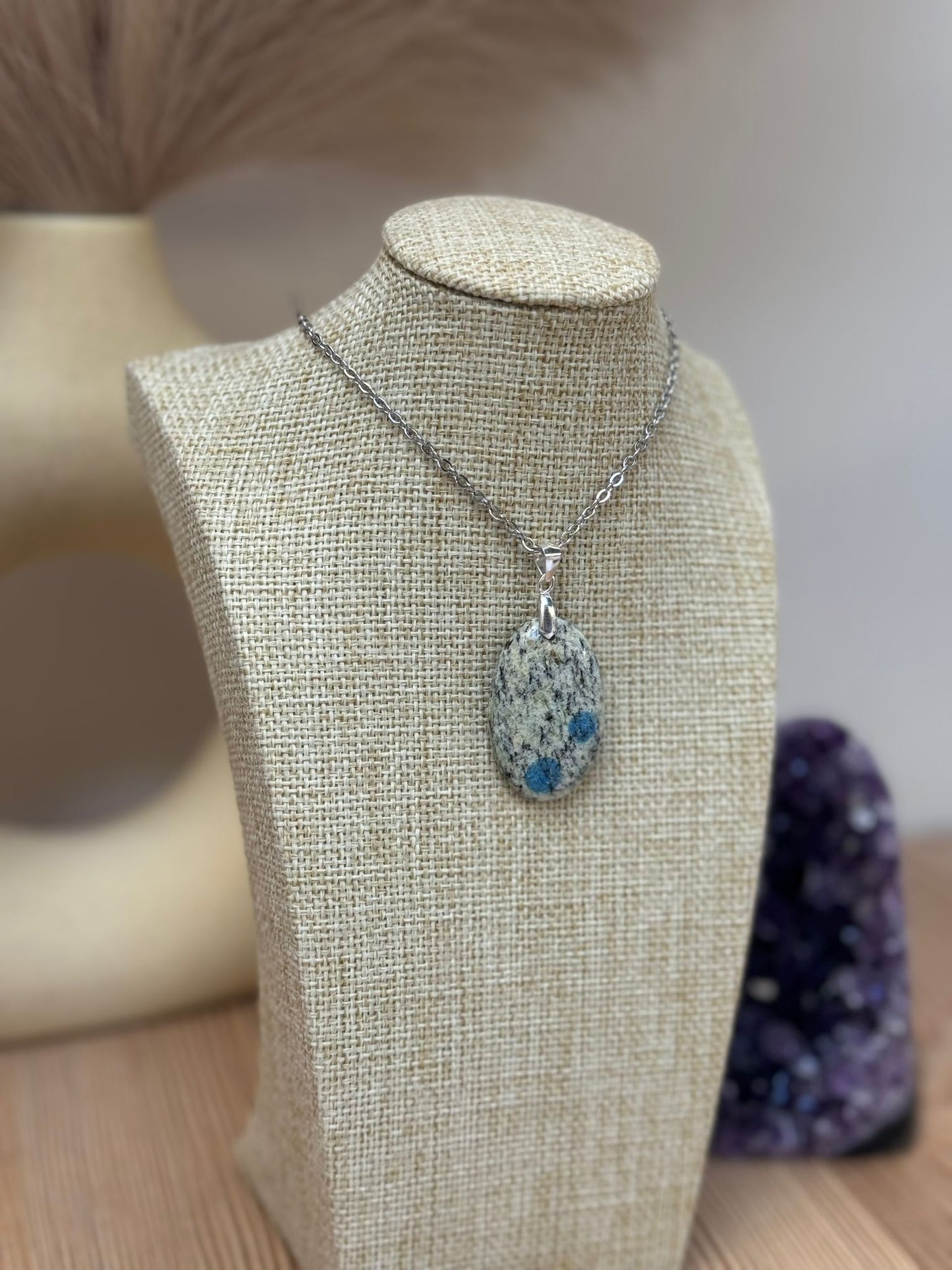 Colgante de Plata 925 con Mineral K2