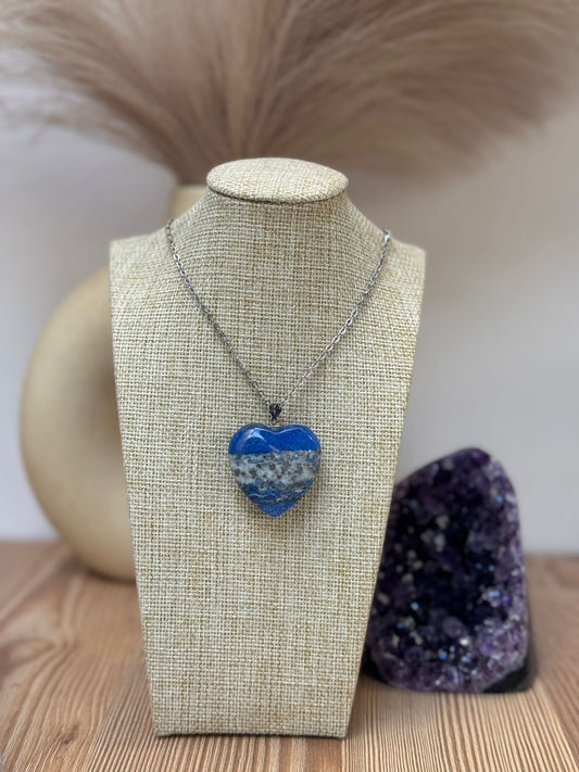 Colgante Corazón de Lapislázuli en Plata 925