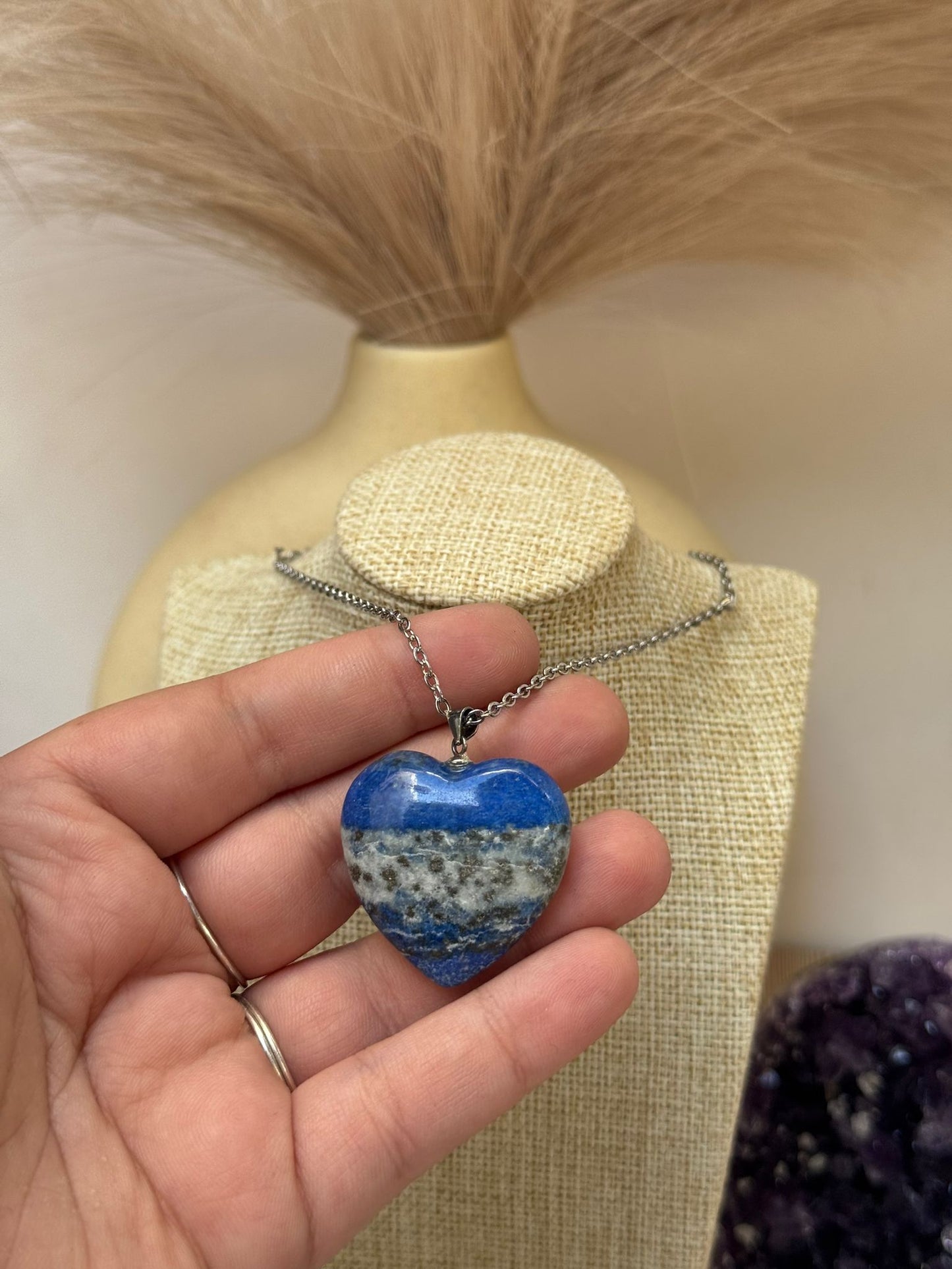 Colgante Corazón de Lapislázuli en Plata 925