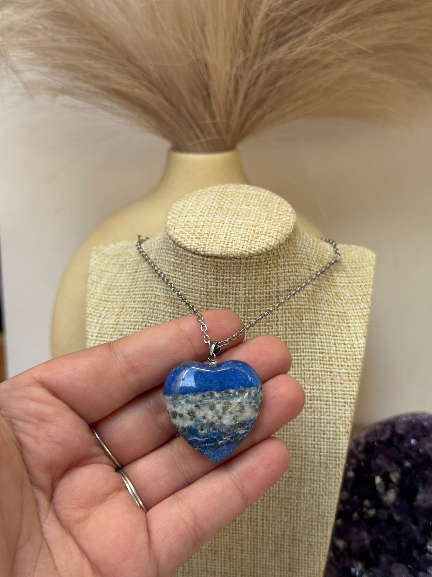 Colgante Corazón de Lapislázuli en Plata 925