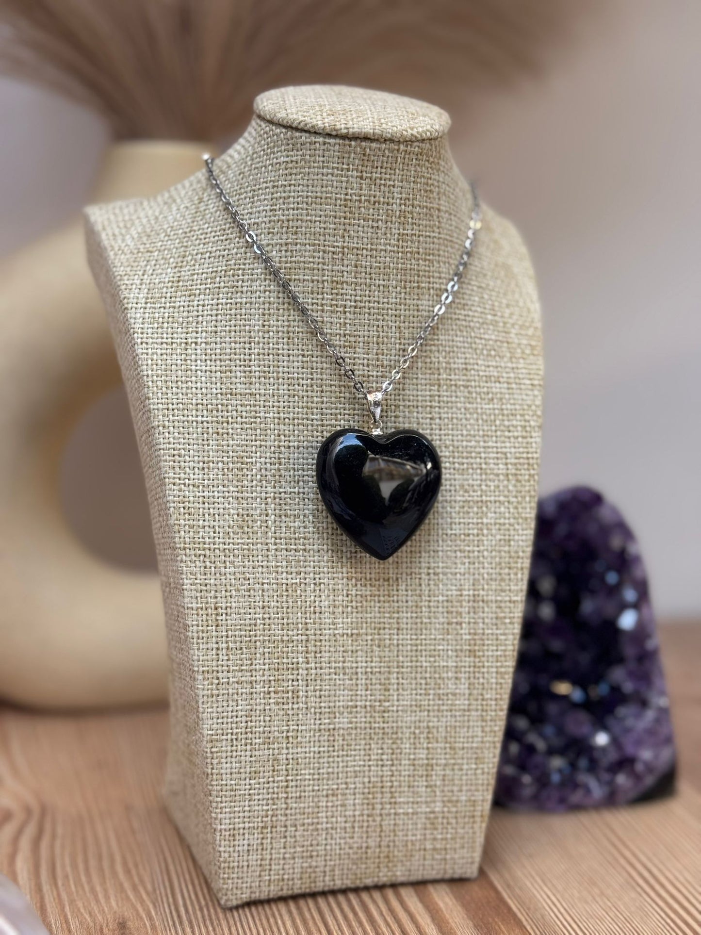 Colgante Corazón de Azabache en Plata 925