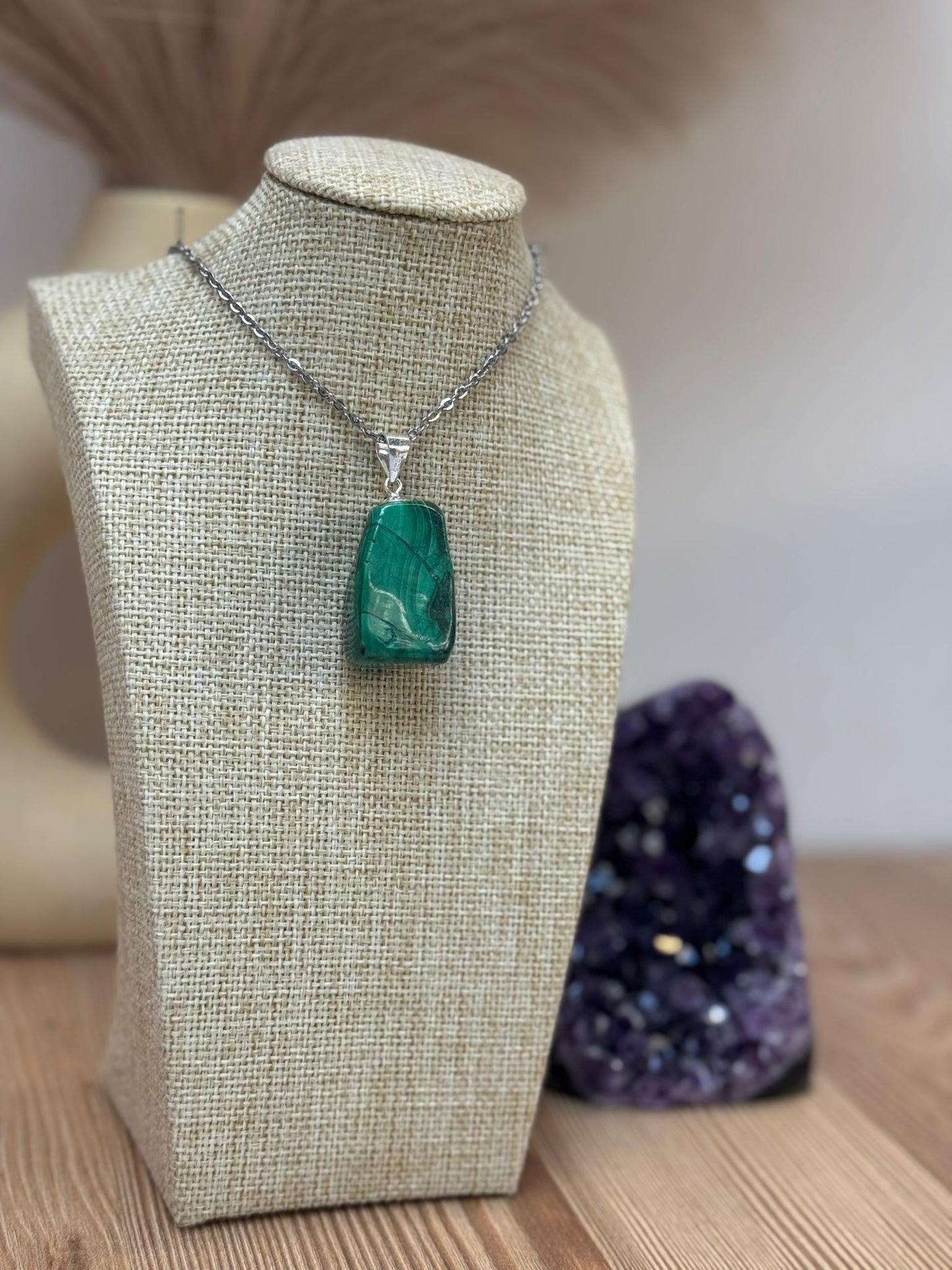 Colgante de Malaquita en Plata 925