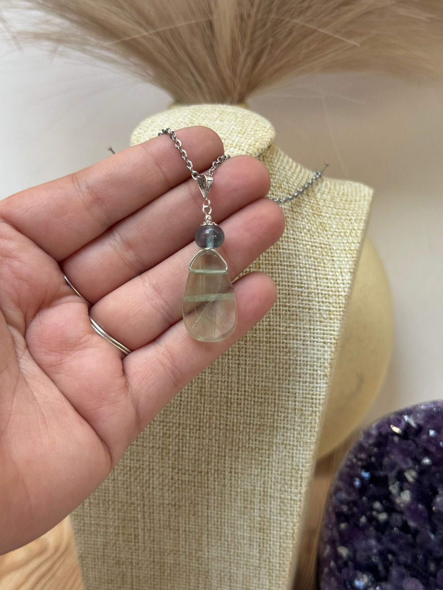 Colgante de Fluorita en Plata 925