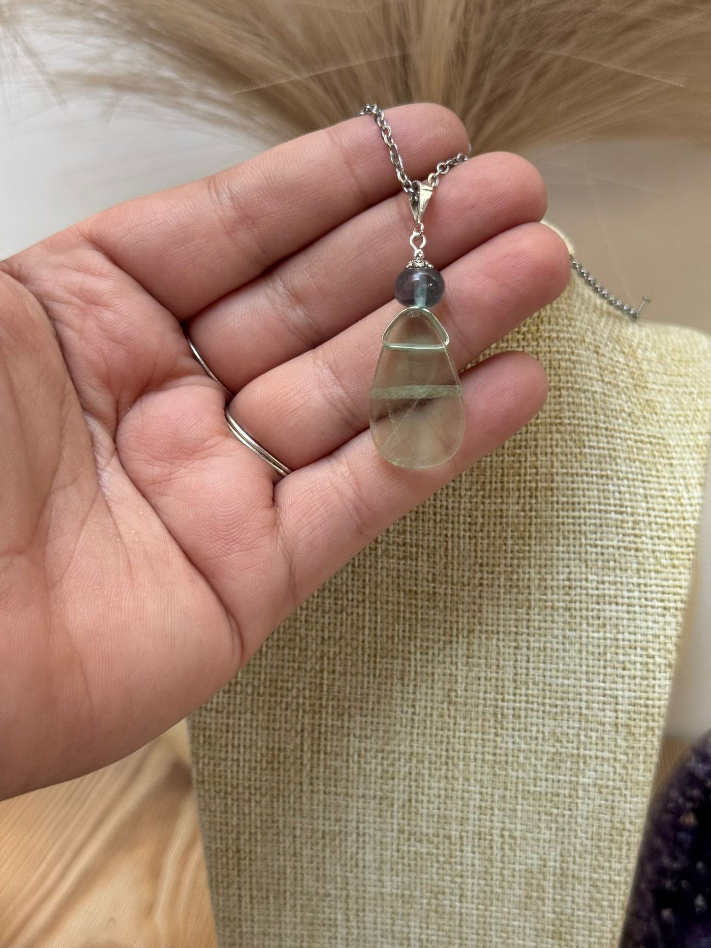 Colgante de Fluorita en Plata 925