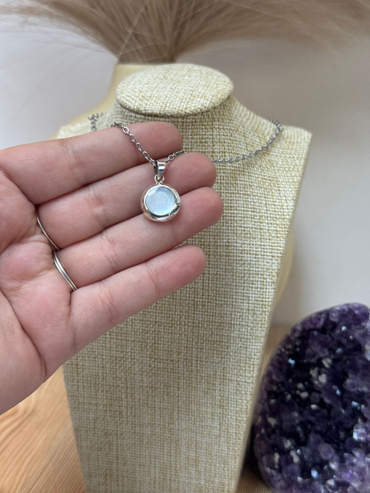 Colgante Avalon Blanco en Plata 925