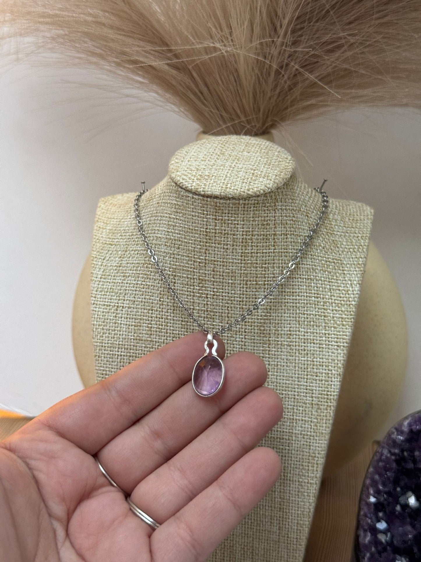 Colgante de Amatista Facetada en Plata 925