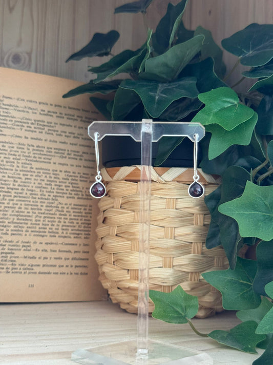 Pendientes de Granate en Plata 925