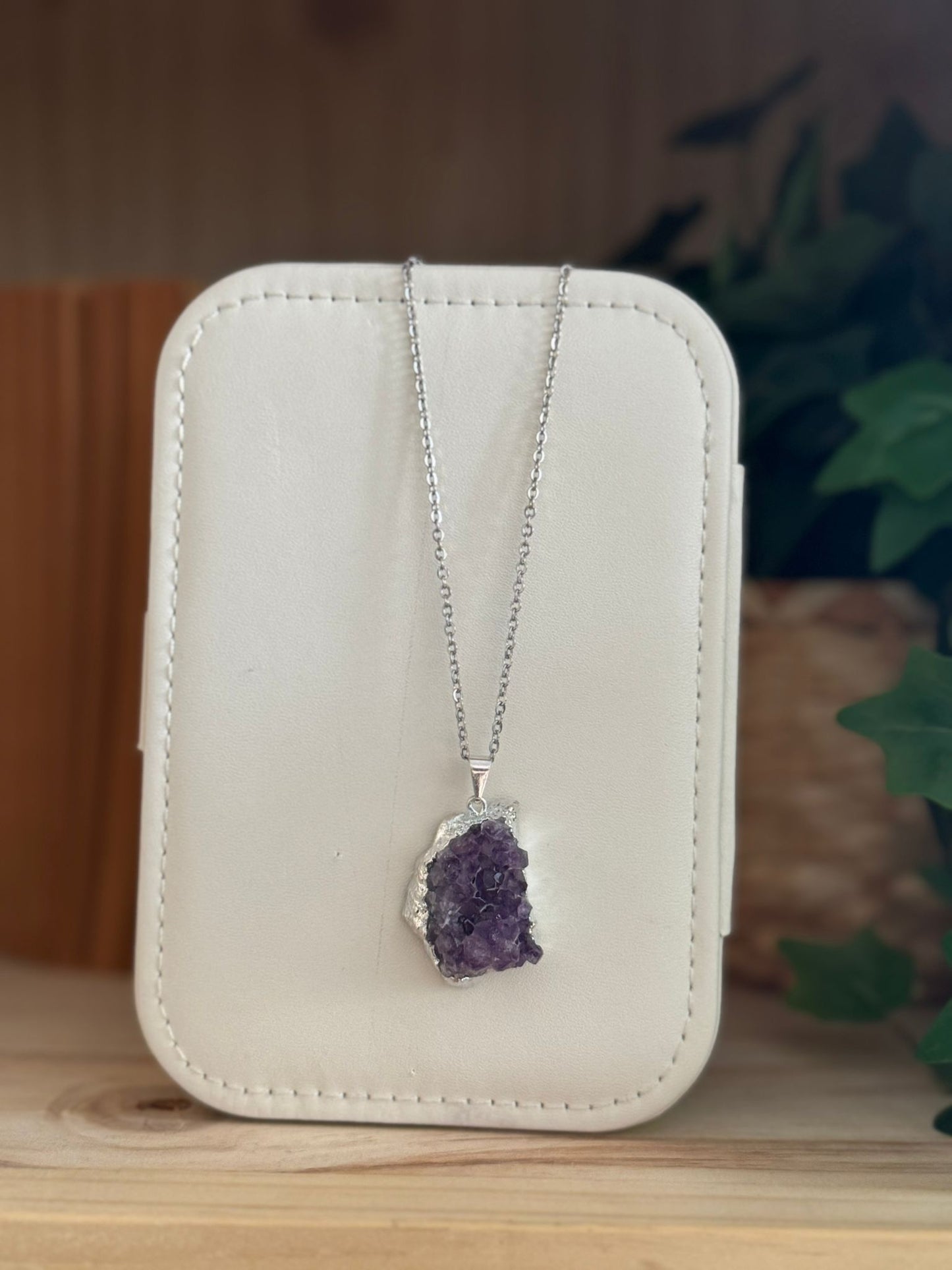 Colgante de Drusa Amatista en Plata 925