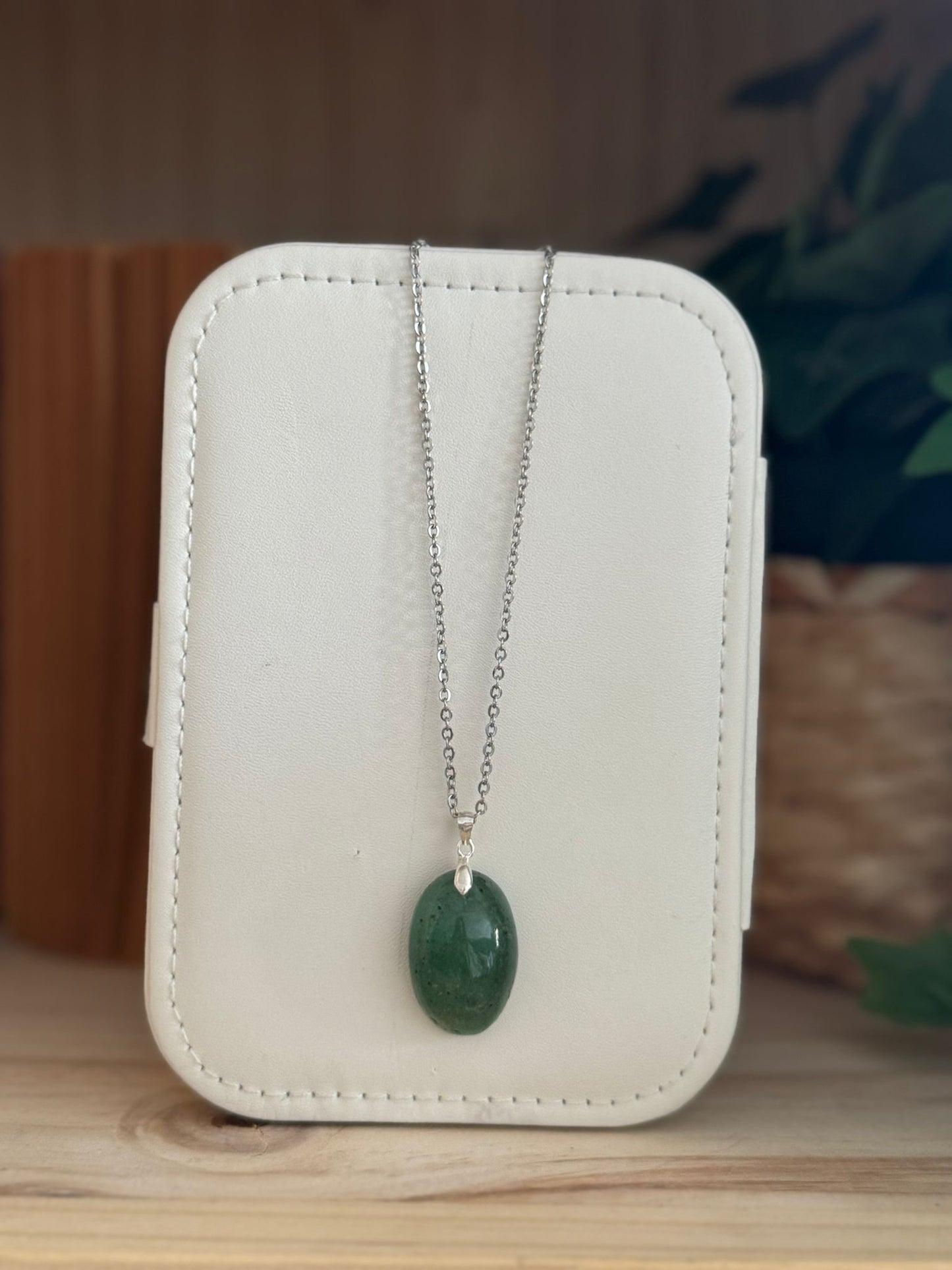 Colgante de Cuarzo Verde plata 925