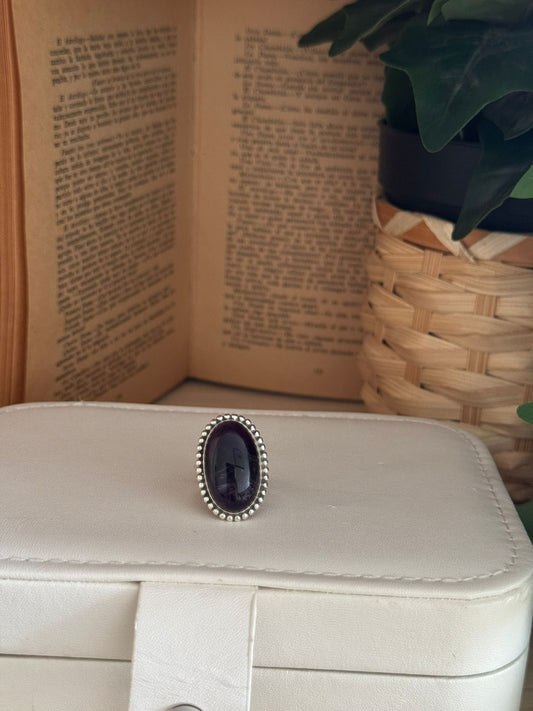 Anillo Ajustable de Amatista plata 925