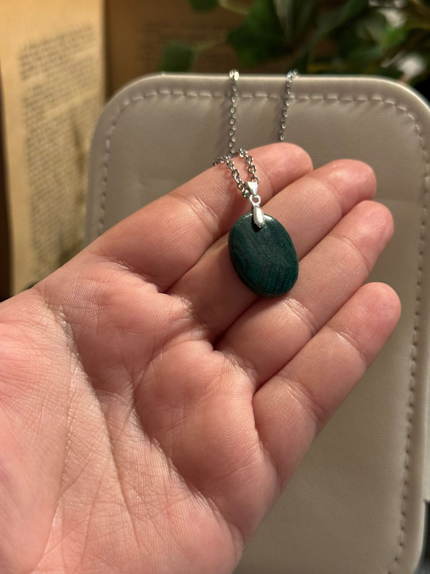 Colgante de Malaquita en Plata 925