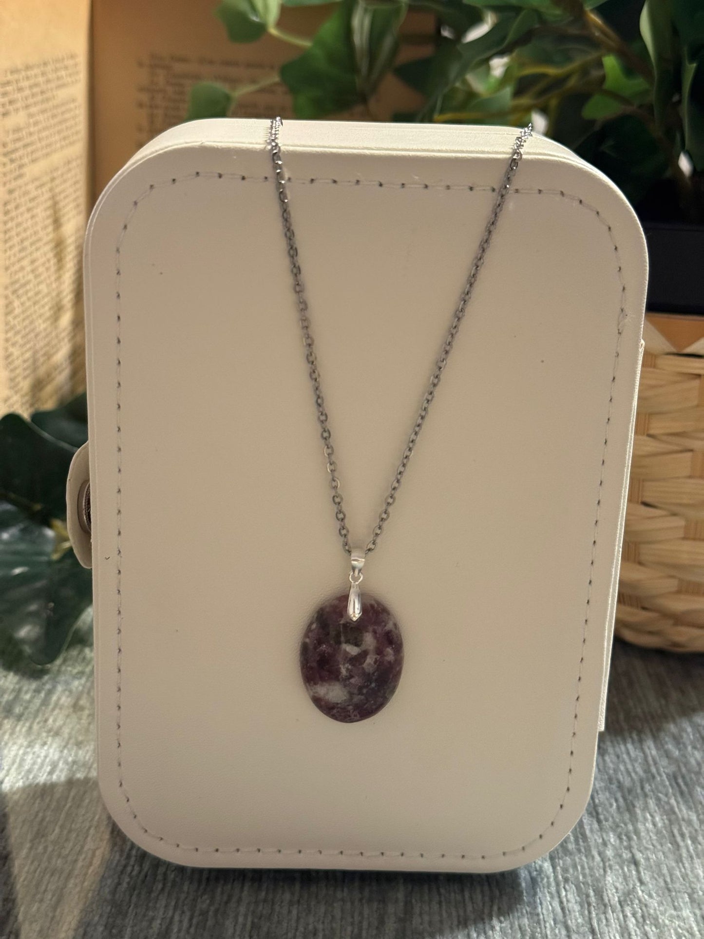 Colgante de Lepidolita en Plata 925