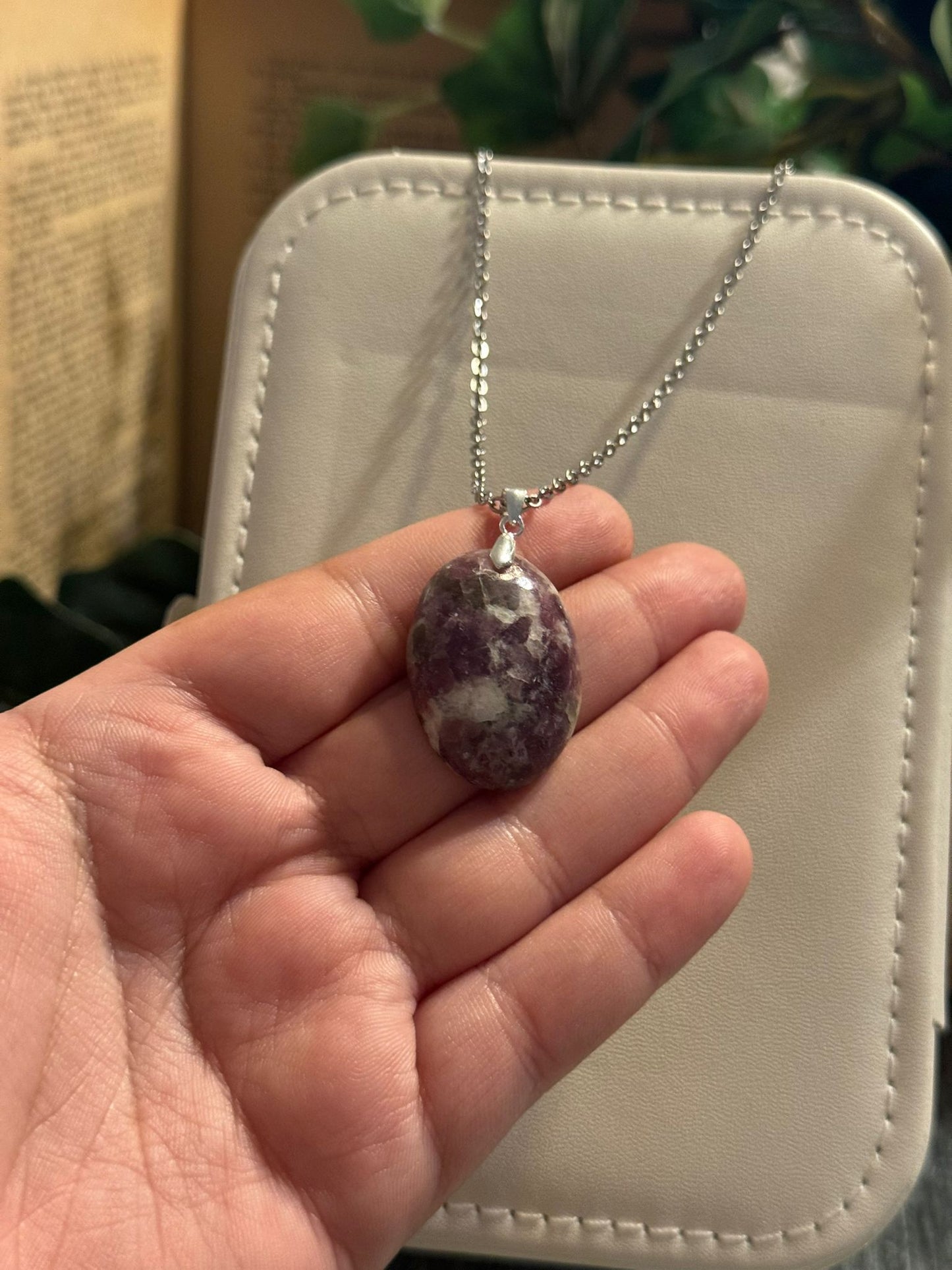 Colgante de Lepidolita en Plata 925