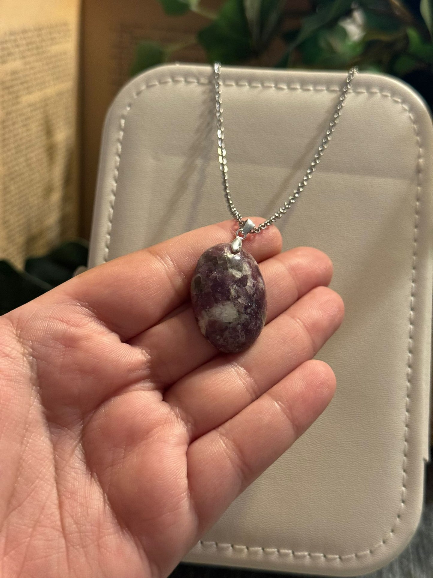 Colgante de Lepidolita en Plata 925