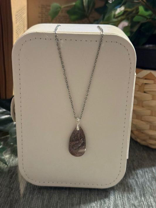 Colgante de Cuarzo Chamánico (Cuarzo Jardín) en Plata 925