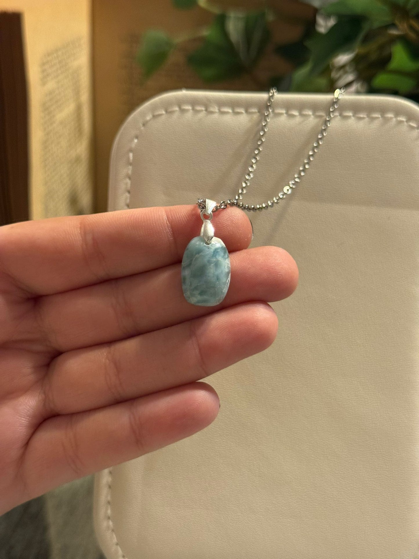 Colgante de Larimar en Plata 925