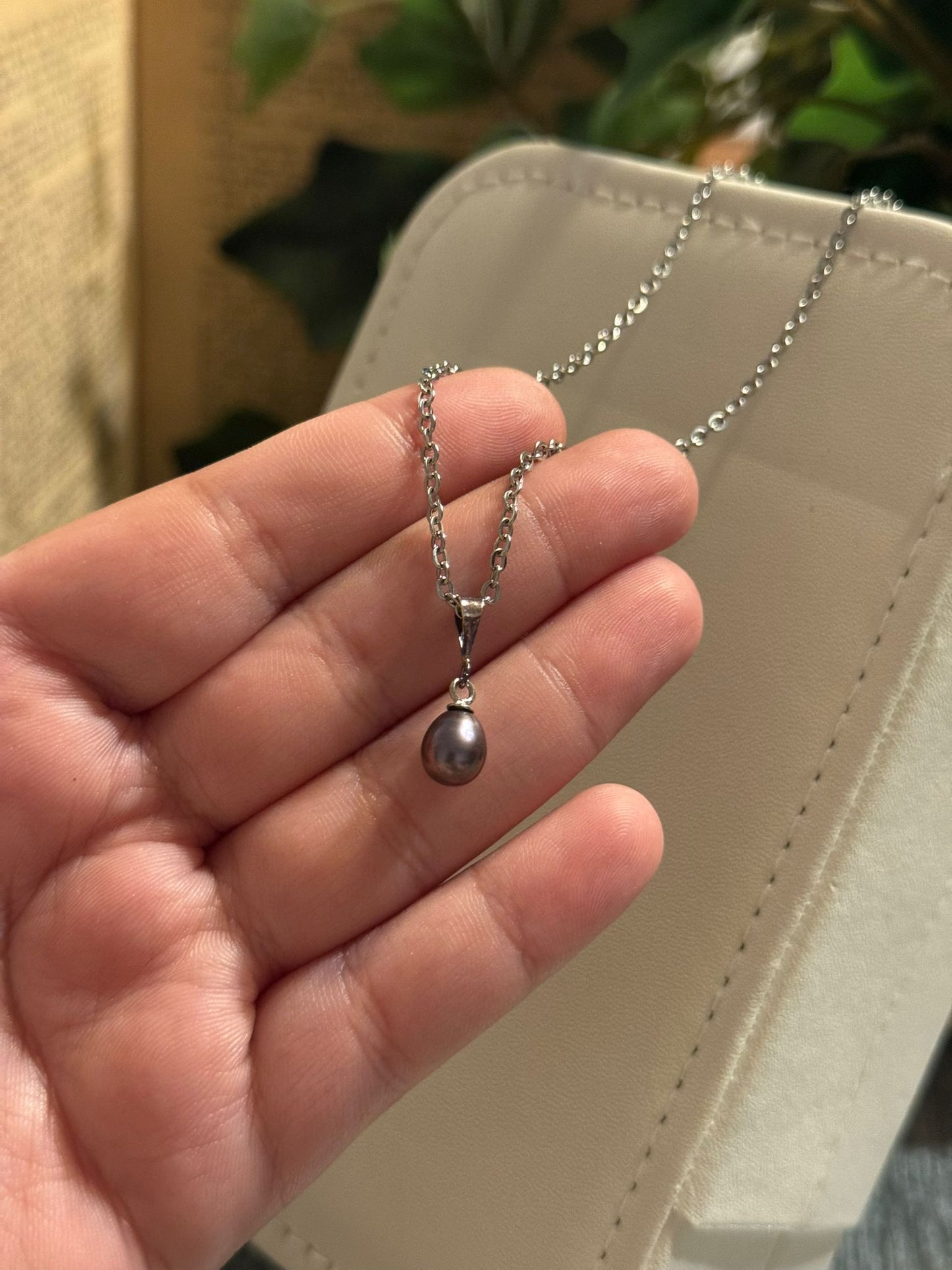 Colgante de Perla Morada en Plata 925