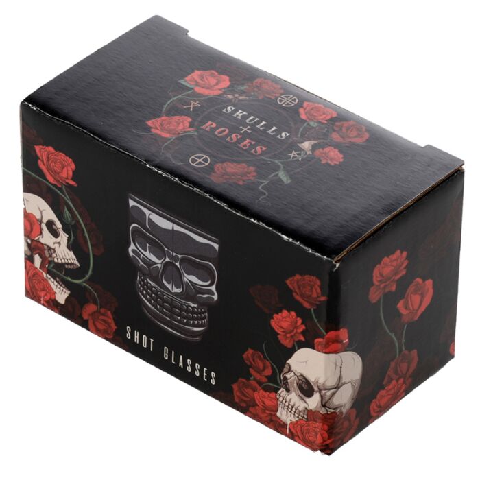 Set de 2 Vasos de Chupito de Cristal Calavera 60ml