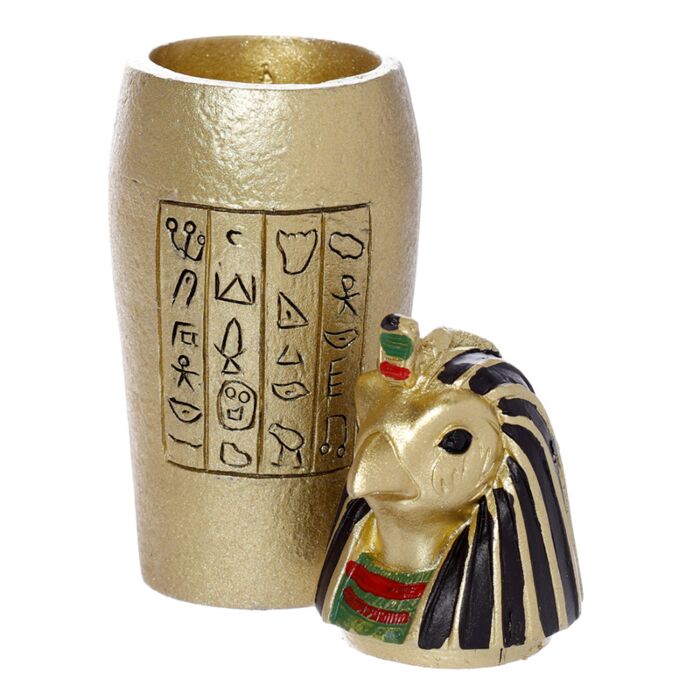 Vaso Canopo dioses Egipcios Dorados