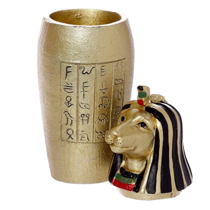 Vaso Canopo dioses Egipcios Dorados