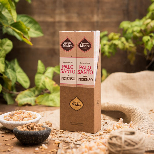 Incienso de Palo Santo con incienso sagrada madre