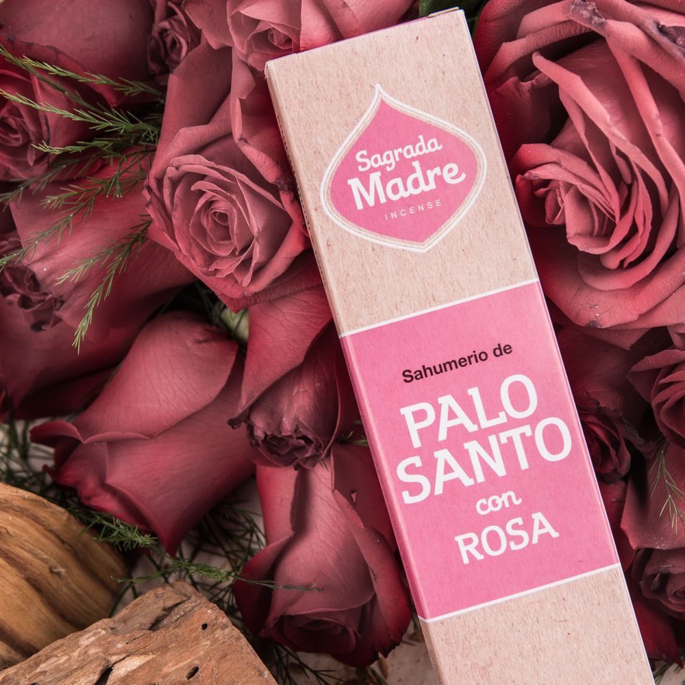 Incienso de Palo Santo con Rosas sagrada madre
