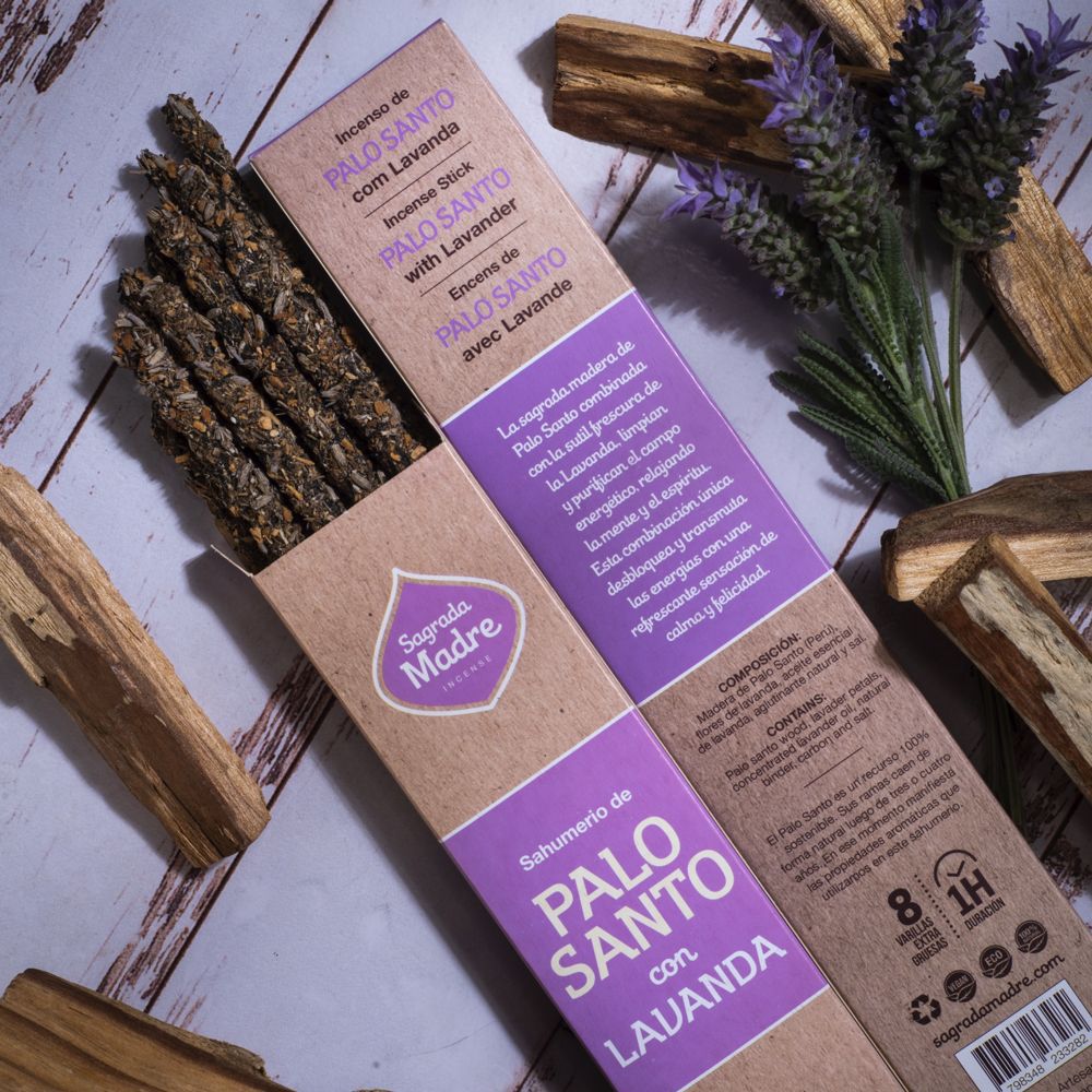 Incienso de Palo Santo con Lavanda de sagrada madre