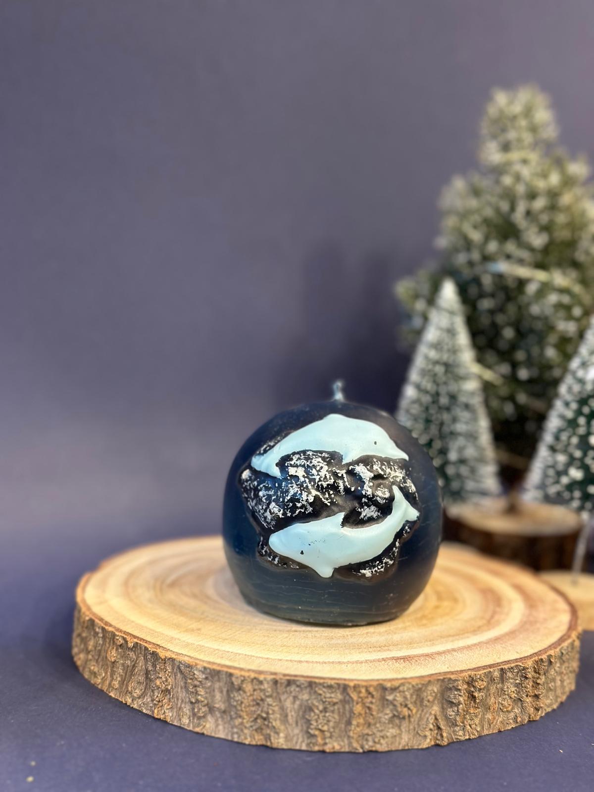 Vela Esfera Océanos delfines en Movimiento