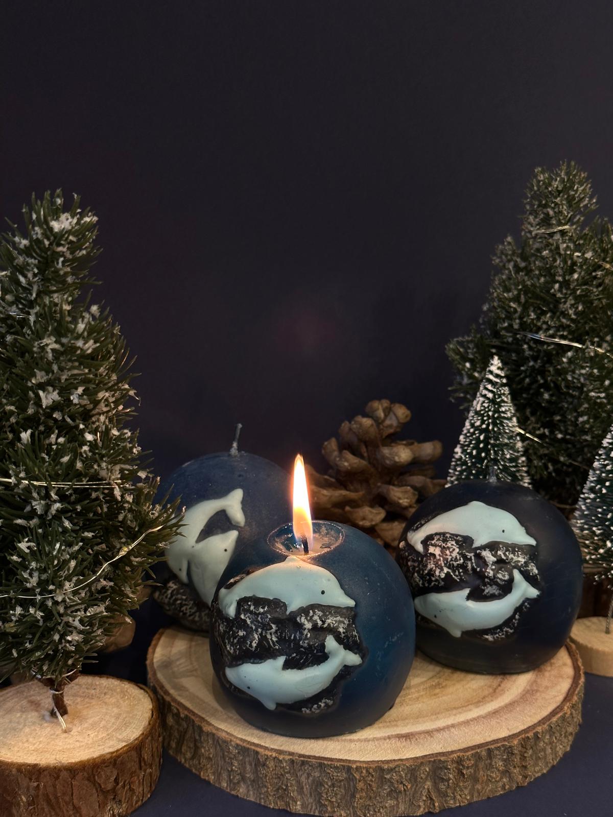 Vela Esfera Océanos delfines en Movimiento