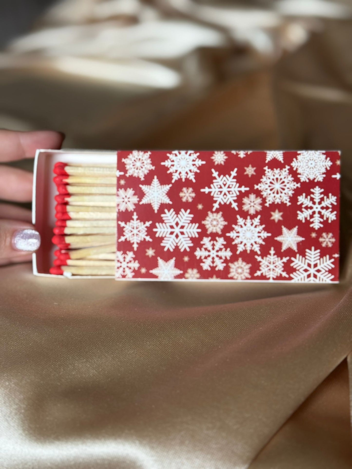 Cerillas de Navidad en Color Rojo