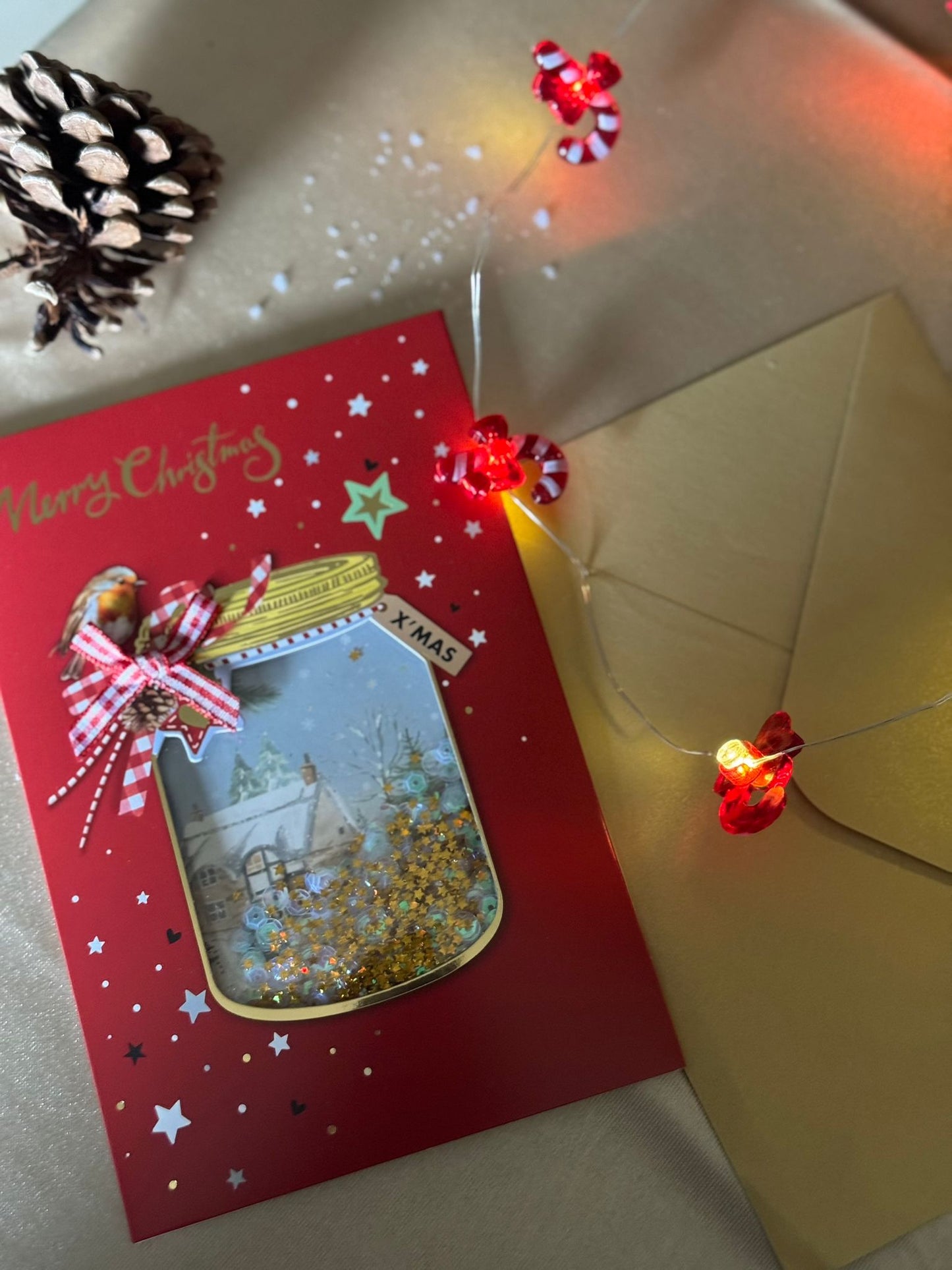 Postal Mágica de Navidad con Ciudad Escondida + Sobre