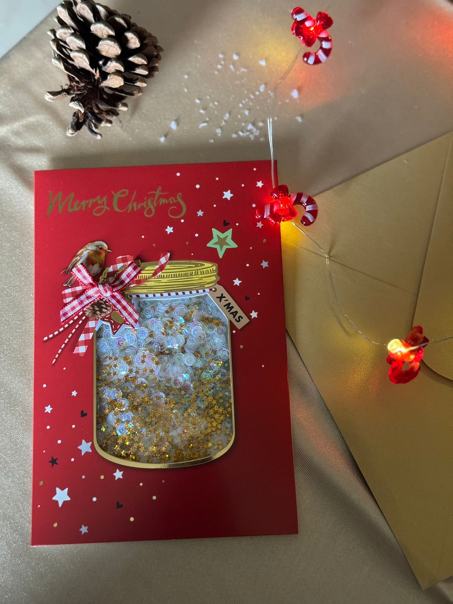 Postal Mágica de Navidad con Ciudad Escondida + Sobre