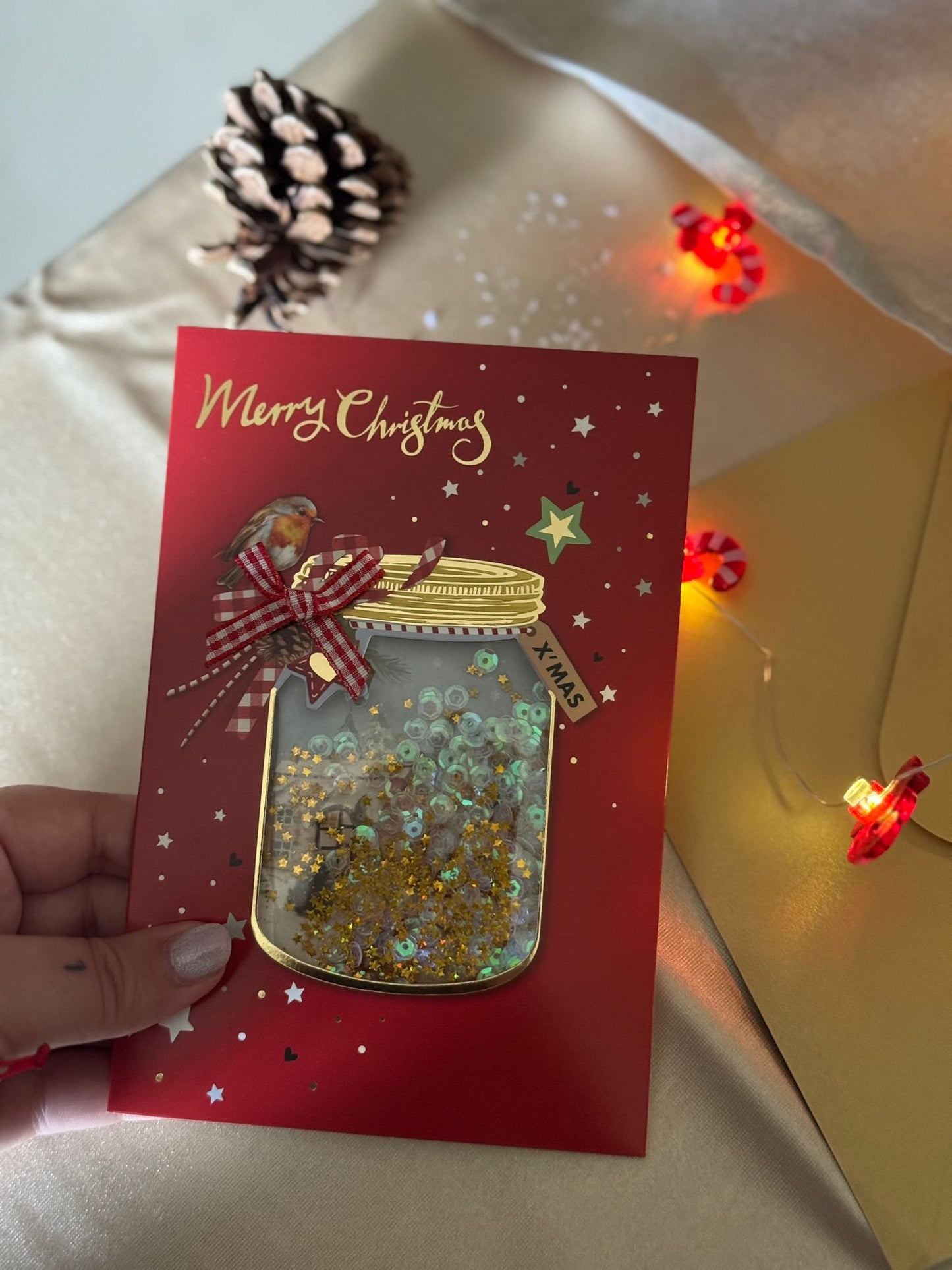 Postal Mágica de Navidad con Ciudad Escondida + Sobre