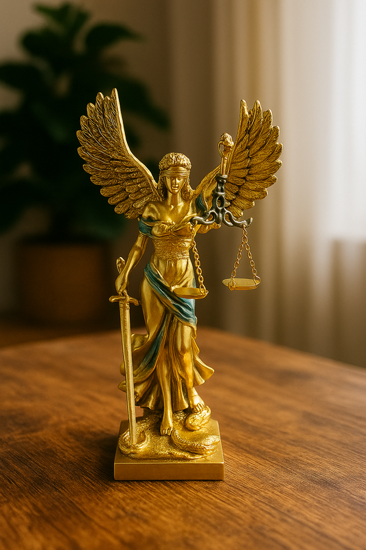 Figura Diosa de la Justicia Ofendida