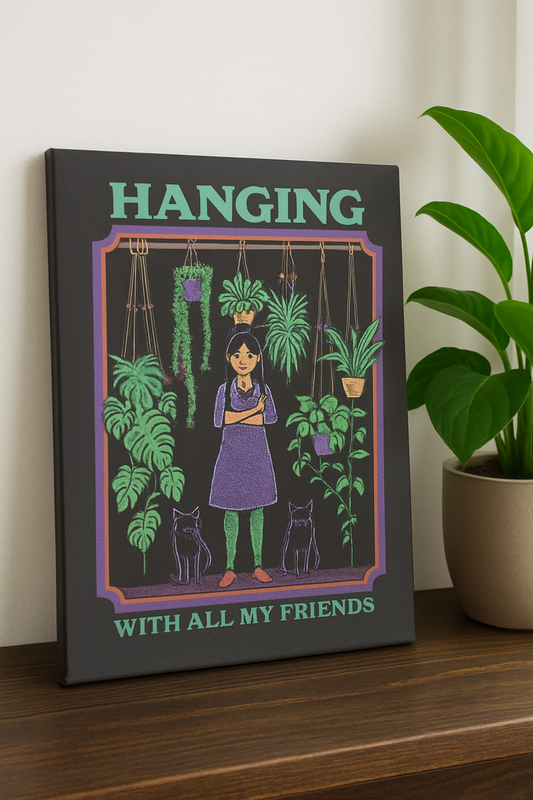 Lienzo "Colgando con todos mis amigos"