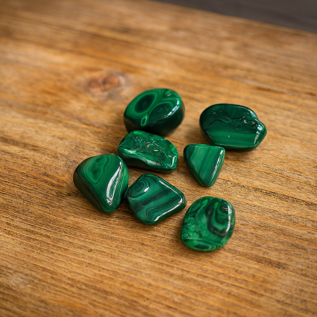 Mineral rodado Malaquita