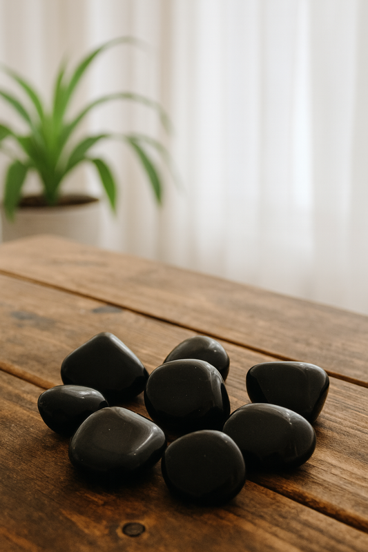 Mineral rodado turmalina negra