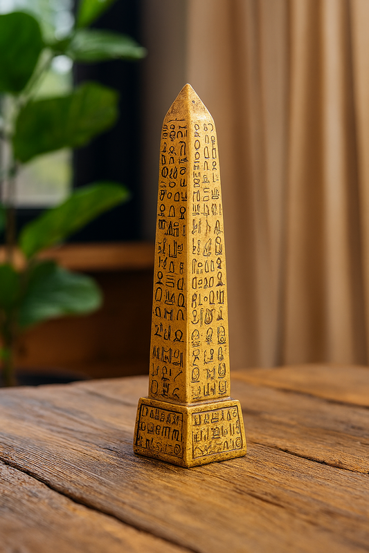 Figura Egipto Obelisco Dorado
