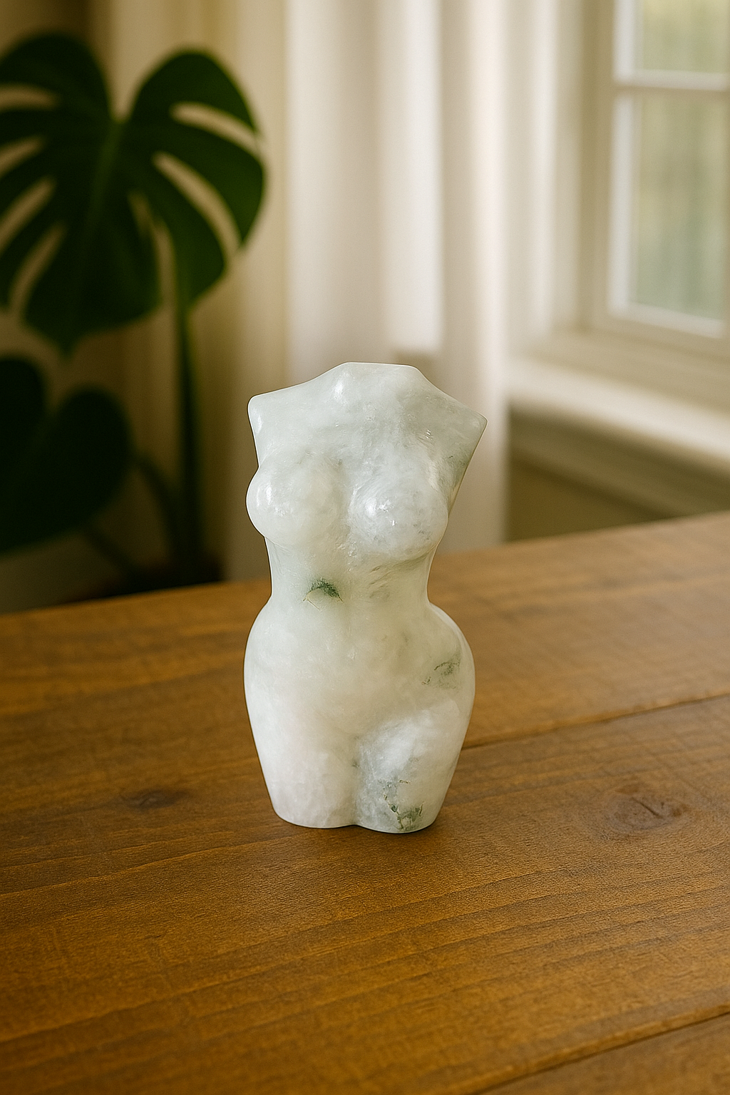 Busto femenino de Agata musgosa - 8 cm