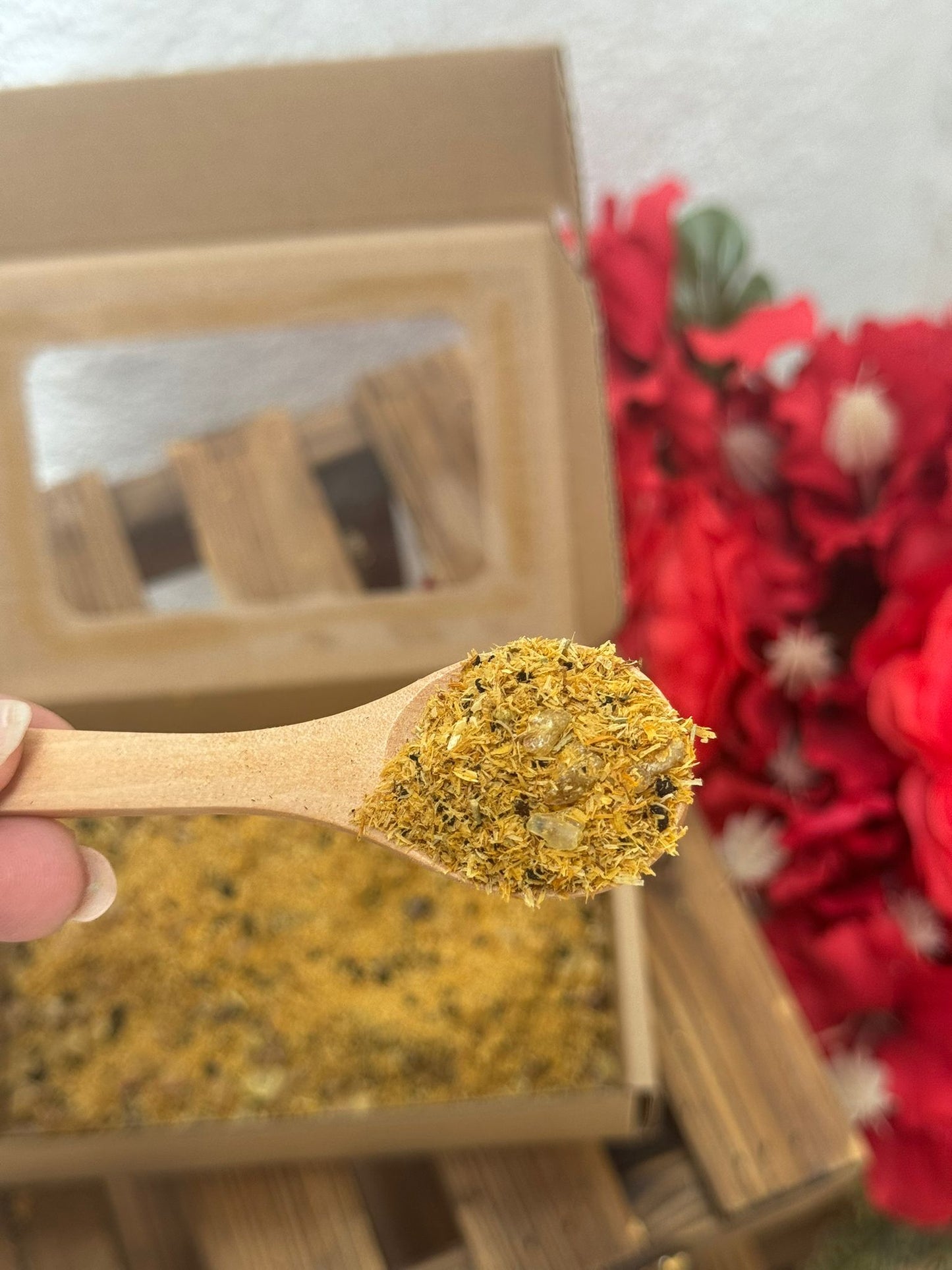 Cajita de hierbas mágicas artesanales