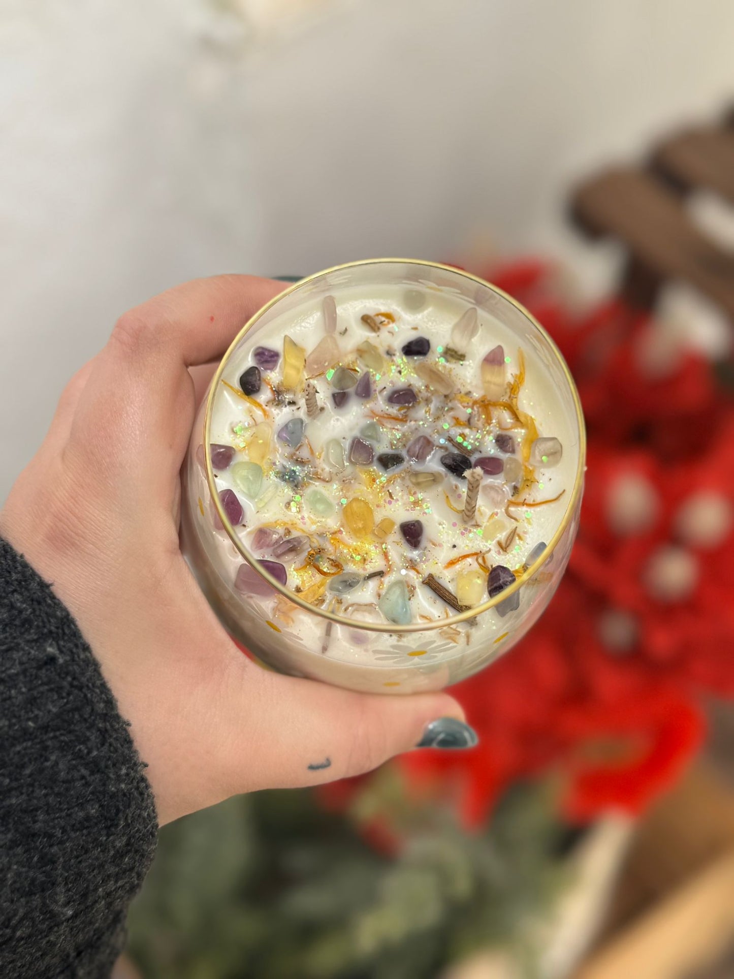 Vela en vaso de cristal - Claridad y Buena Energía.