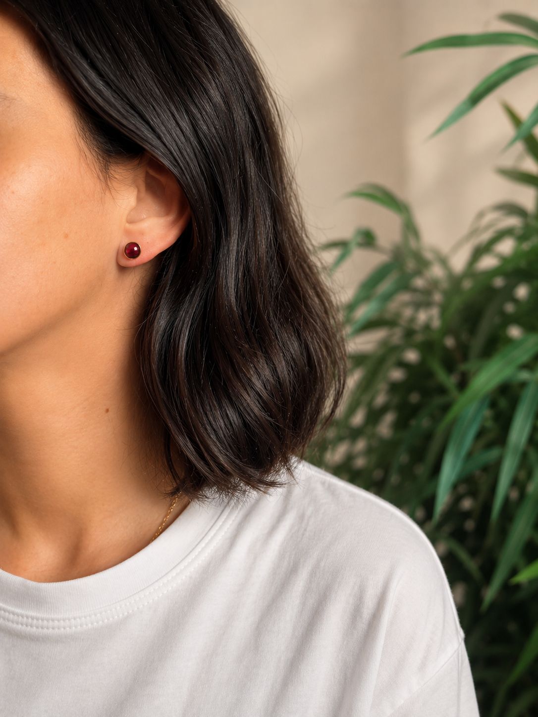 Pendientes de plata con esmalte - Azul, naranja y granate