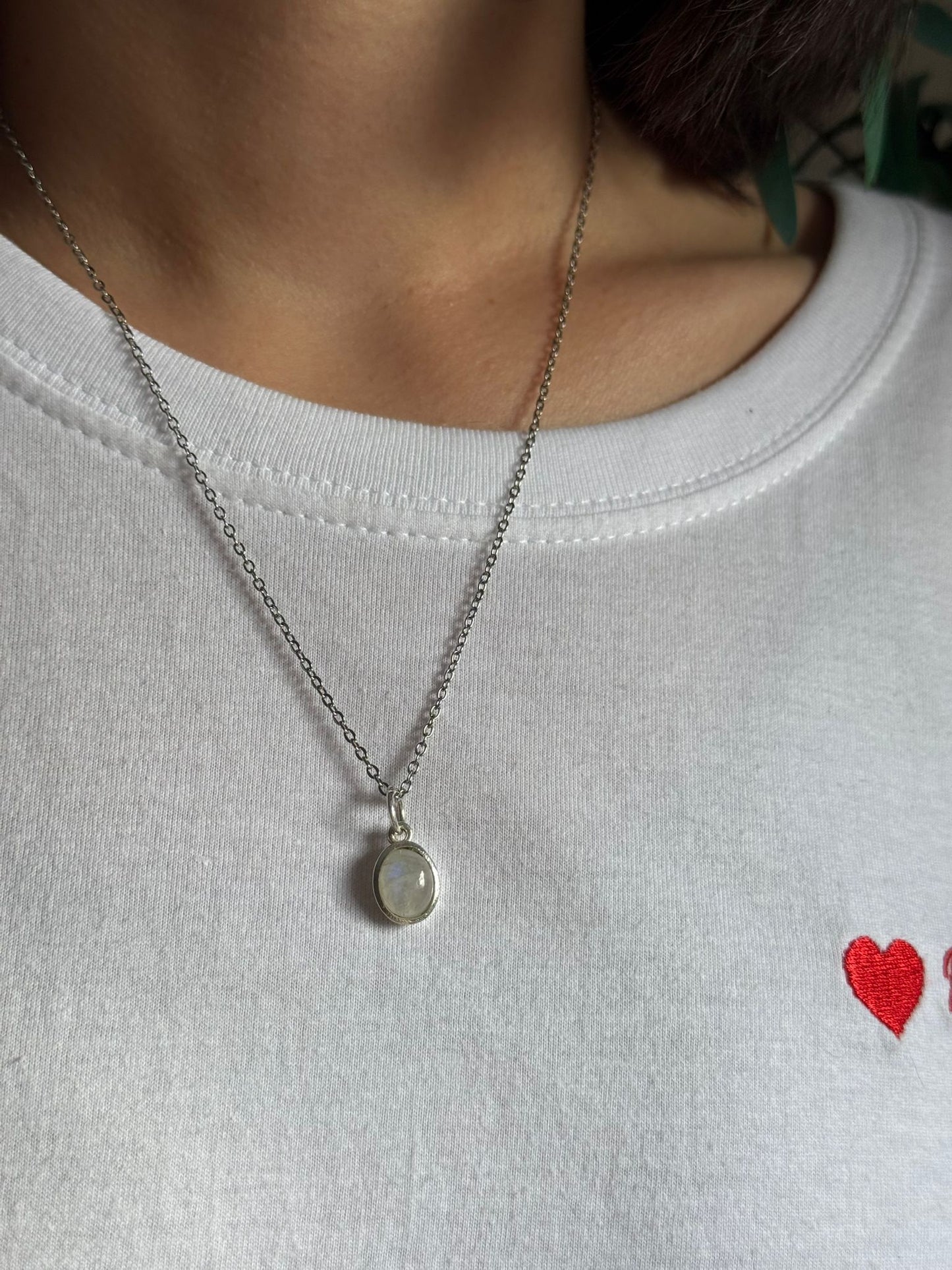 Colgante piedra luna en plata