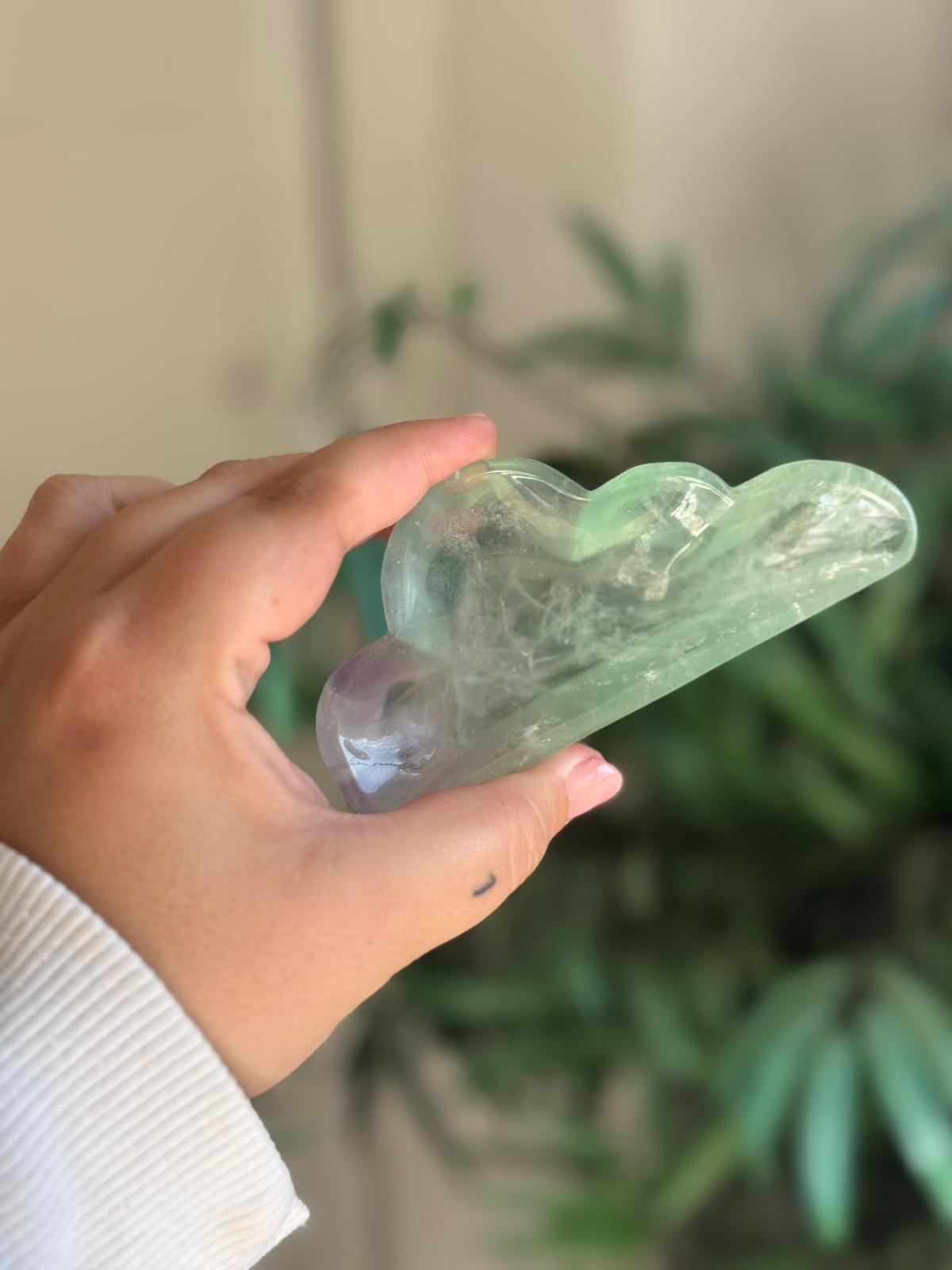Bol de fluorita en forma de nube