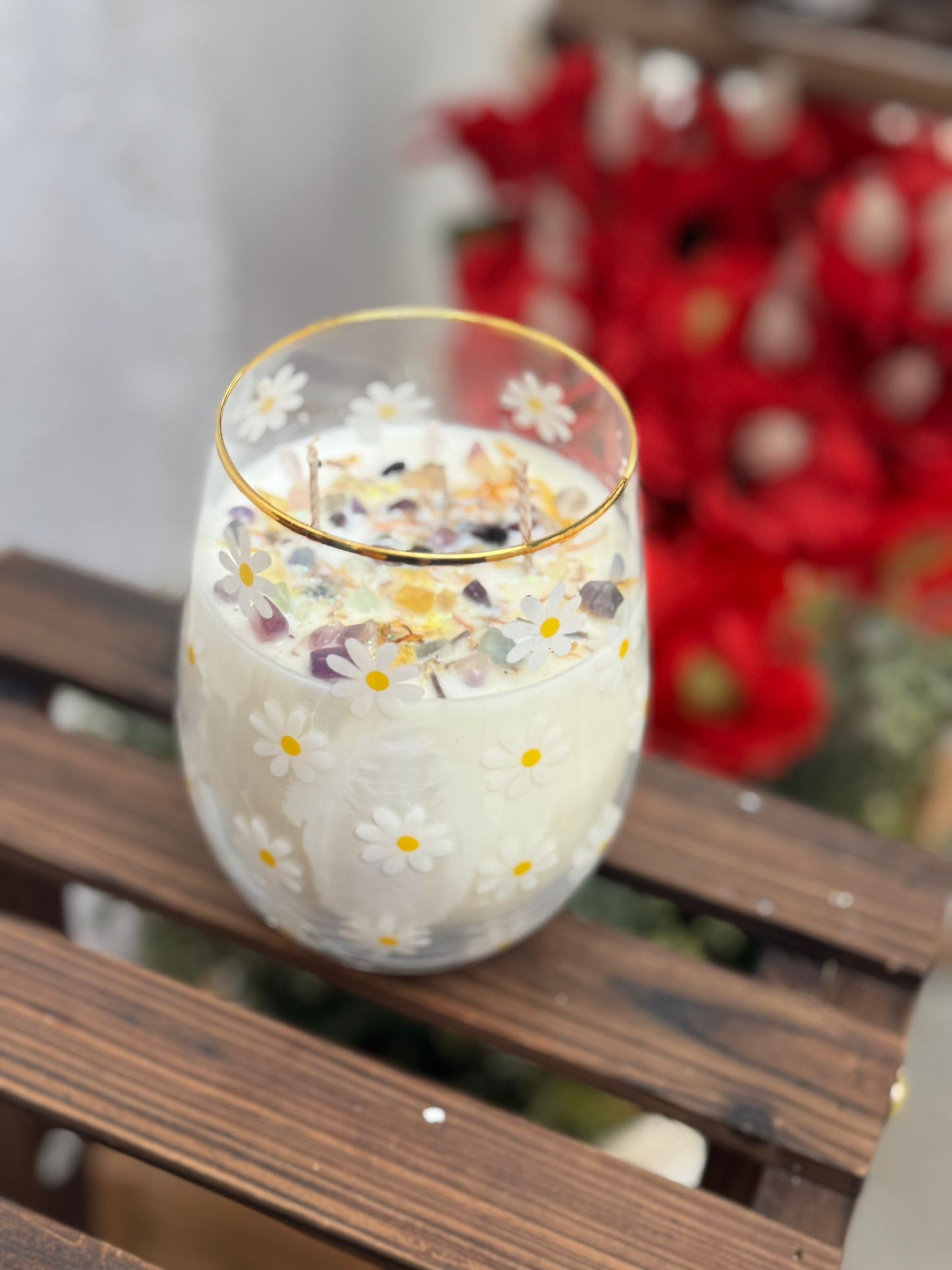 Vela en vaso de cristal - Claridad y Buena Energía.