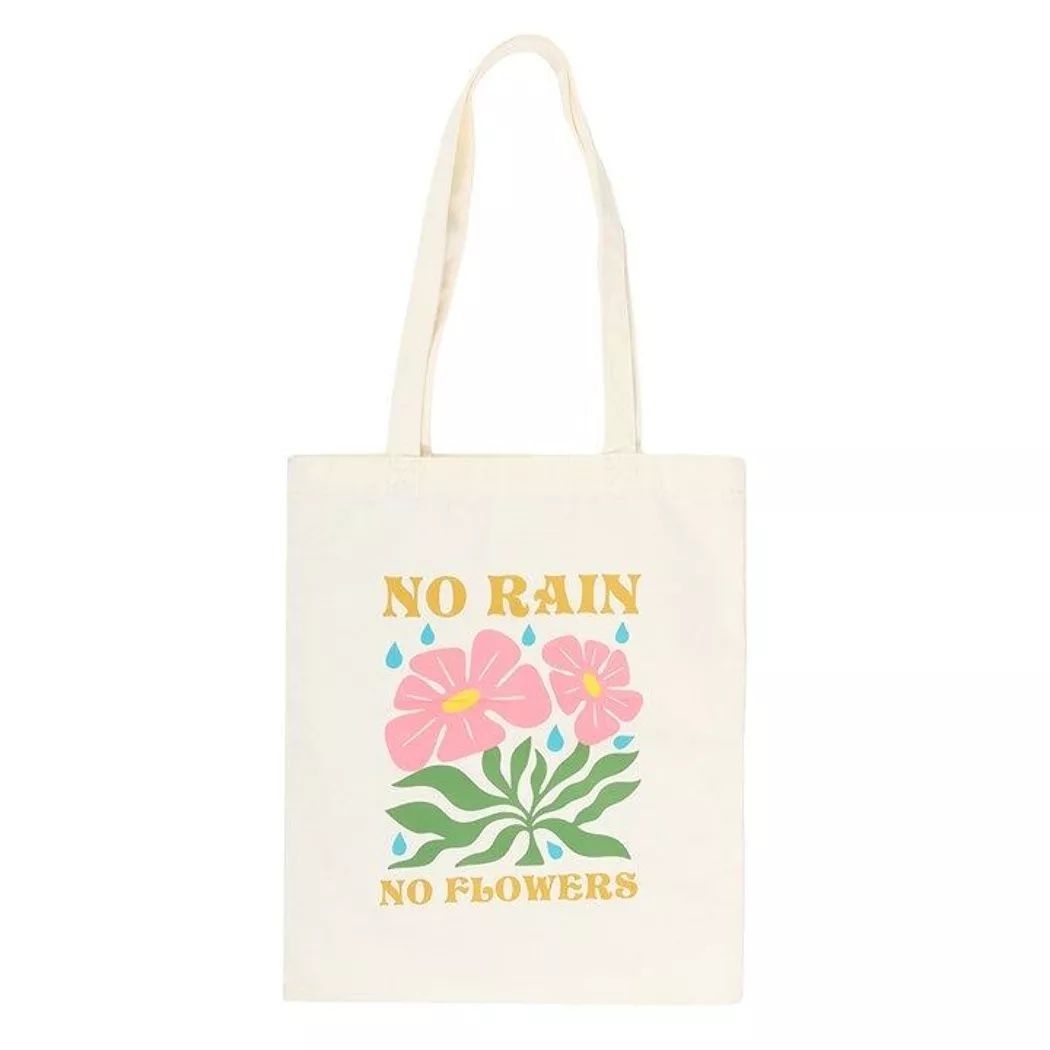 Bolsa de mano tote bag "sin lluvia no hay flores"