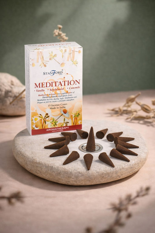 Conos de Meditación de reflujo  (Vainilla, Sándalo y Manzanilla)