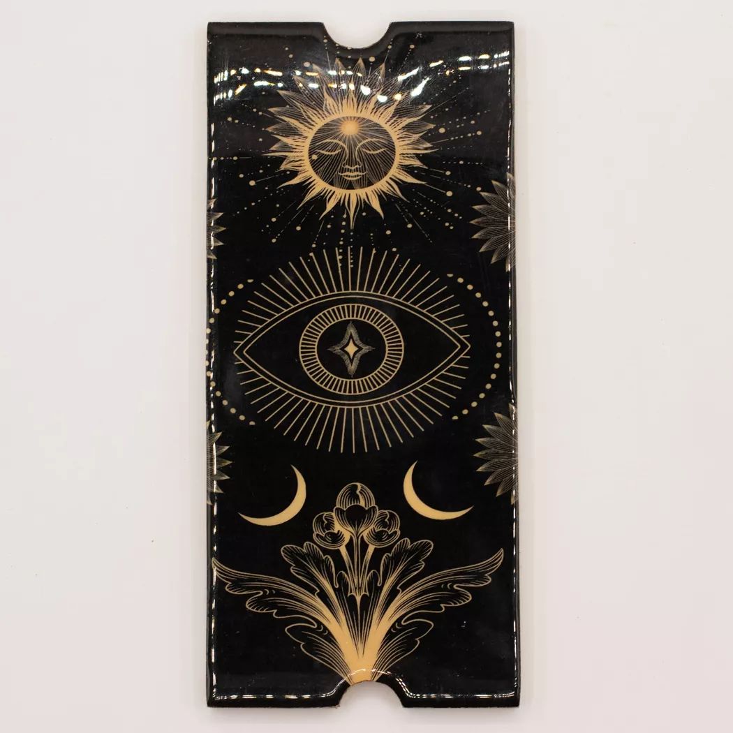 Caja de tarot de cuatro secciones con porta cartas