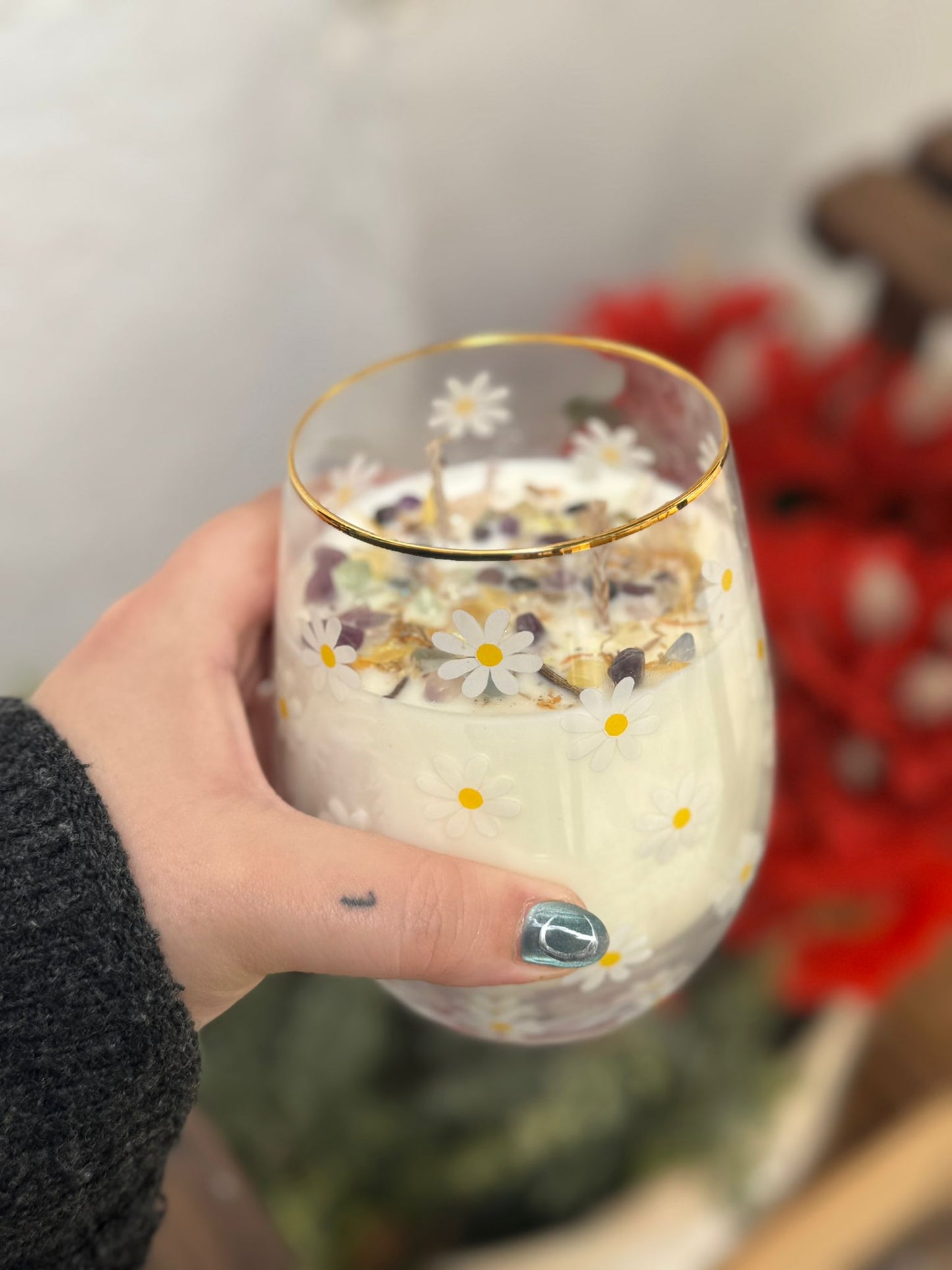 Vela en vaso de cristal - Claridad y Buena Energía.